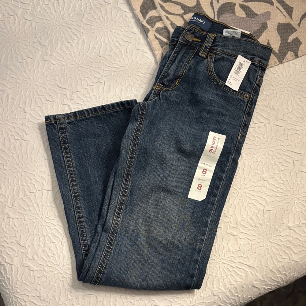Old Navy Women's Dark Blue Straight Leg Jeans